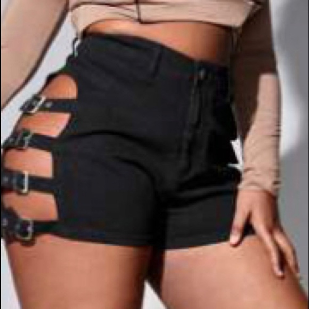 SHEIN buckle shorts